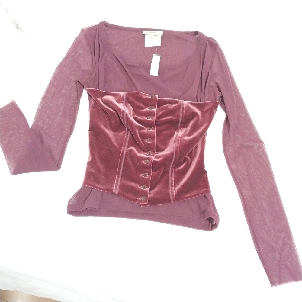 FUZZY S GIOVANNI  MESH CORSET TOP. SIZE 42 (SMALL)